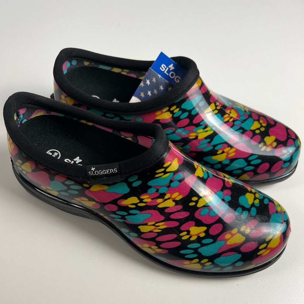 Sloggers Paw Print Waterproof Garden & Rain Shoes BRAND NEW - NWT